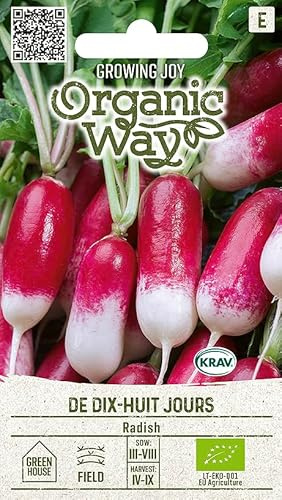 Organic Way | RAVANELLO DICIOTTO GIORNI | semi di ortaggi | varietà precoce e molto produttiva | saporita, rimane tenera a lungo | semi da seminare | semi da giardino | 1 bustina