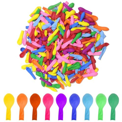 HAPZUR 500 Mini Globos de Agua Coloridos Reutilizables, Auto-sellado Rápido, Para Juegos de Niños y Fiestas de Verano al Aire Libre.