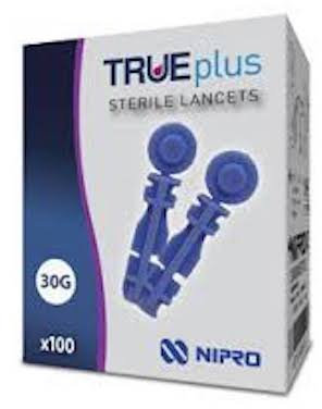 TRUEplus Sterile Lancets 30G 1x 100-count