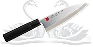 K-36850 KASUMI DEBA TORA FIXED KN. CM.16.5 STAINLESS STEEL BLADE WOOD HANDLE due cigni