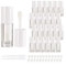 COSIDEA 14 Leere 6 ml Große Doe Foot Zauberstab, Klobige Lipgloss-Röhren für DIY, Rosafarbene Runde Behälter Mit Dickem Zauberstab, Weiss/Opulenter Garten