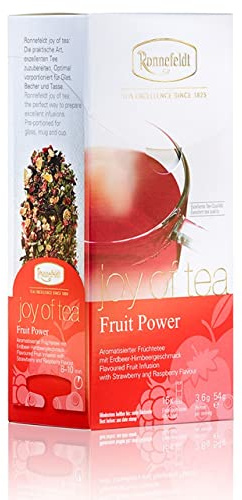 Ronnefeldt Fruit Power 'Joy of Tea' - Früchtetee mit Erdbeer-Himbeergeschmack, 15 Teebeutel, 54 g, Menge:2 Stück