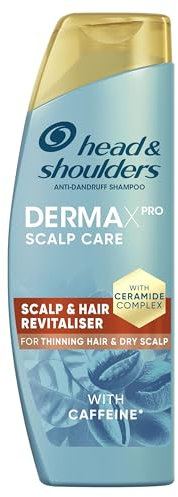 Head & Shoulders DermaXPro Revitaliser Anti Dandruff Shampoo 300ml with Caffeine and Ceramide Complex. Moisturises Dry Scalp & Thinning Hair and Helps Reinforce the Skin Barrier