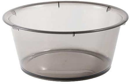 Zerodis Wash Basin, Transparent Plastic Laundry Washtub Portable Household Dish Tub for Washing Cleaning Foot Bath (Grey)