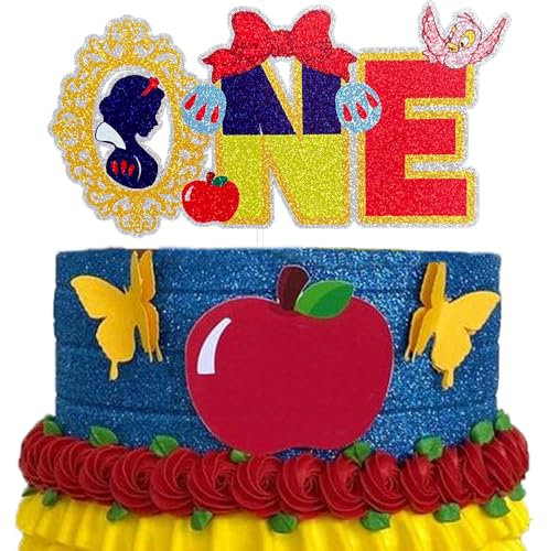 Princess Rapunzel One Cake Topper, Tangled 1st Birthday Cake Topper, Rapunzel Cake Smash Decoration, Magical Long Hair Princess Baby Shower, Princess Fairytale Party Supplies for Girls