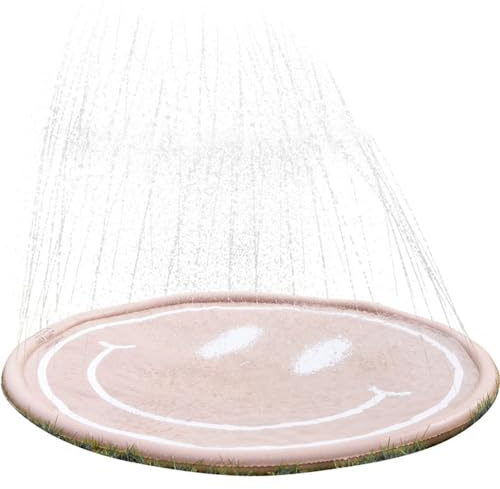 Bouncee Splash Pad Sprinkler for Kids - 68 Outside Mini Pool for Baby and Toddler - Splash Pad for Toddlers - Splash Pad for Kids Ages 4-8 - Inflatable Outdoor Toys for Toddlers - Water Toys