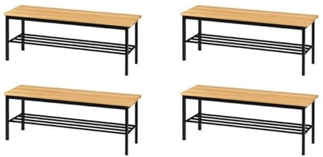 Pack 4 Bancos Vestuario 622 Pino - Montado (4, 1400x400x450mm)