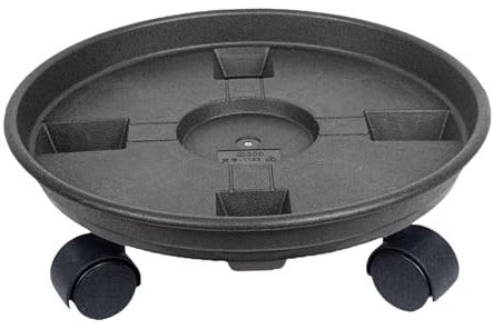 Porte Plante a roulettes, Support de Pot de Fleurs à Roues, Support Roulant Plantes, Plateau pour Plantes, Support pour Plante avec Roue pour D'intérieur et D'extérieur Balcon, Jardin, 36CM