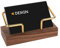 Sliverdew Visitenkartenhalter Holz Visitenkartenständer aus Walnussholz und Messing, Visitenkartenständer Holz Visitenkartenhalter, Klassischer Visitenkartenständer Walnussholz für Schreibtisch Büro