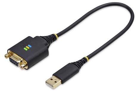 StarTech.com Cable Adaptador USB a Módem Nulo Serie DCE de 30cm - con Retención COM - FTDI - RS232 - Windows/macOS/Linux