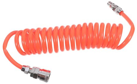 Anneome Hochdruck Pu Spiralluftschlauch 3m Mit Anschluss Flexibler Druckluftschlauch Für Kompressoren Verschleißfest Und Verwicklungsfrei