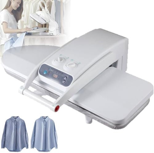 FLNOZAMZ Presse à Repasser à Vapeur 1800W, Presse à Vapeur Commerciale Robuste, Taille de la Plaque : 800 x 310mm, conçue pour Drap de lit, taie d'oreiller, Serviette (Nostand)