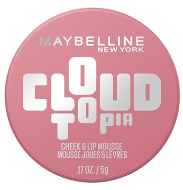 Maybelline New York Blush and Lip, Cloudtopia Blush Cheek & Lip Mousse, For Up to 14 Hour Cheek Colour, Resists Sweat, Transfer and Creasing, Shade 8 Enchanted Mauve