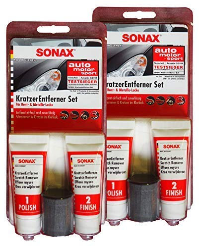 Preisjubel 2 x SONAX KratzerEntferner Set 2x25ml, Kratzer-Beseitigung, Lack-Reparatur