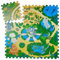 Relaxdays Puzzlematte Dinosaurier, 9-teilige Puzzlematte für Kinder, schadstofffrei, EVA Schaumstoff, 90 x 90 cm, bunt
