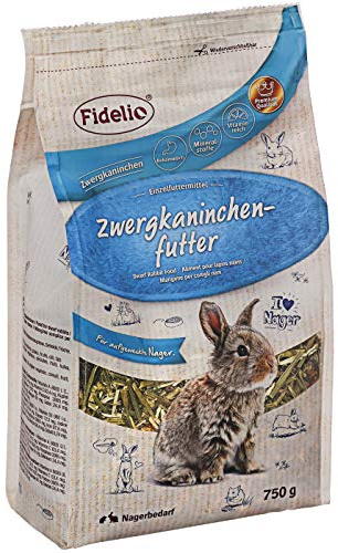 Fidelio Cibo per roditori, mangime per conigli nani, 750 g
