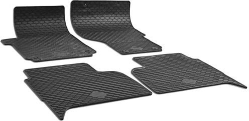WALSER DirtGuard Gummi Fussmatten Auto für VW Amarok 09/2010-05/2022, 4-teilig, 100% passgenaue Auto Fußmatten, robuste Universal Fußmatte Auto, Gummimatten Auto