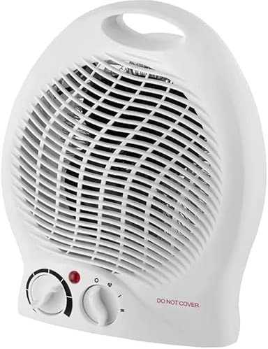AMAJ Thermo Fan Heater with 2 Heat Settings and Overheat Protection | Portable and Lightweight | 2000W, White and Dark (Thermo Fan Heater 2000W) (004147)