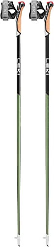 Leki Flash Carbon - Bastones (115 cm), Color Verde Metalizado y Negro