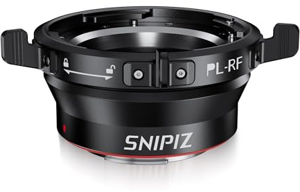 SNIPIZ PL-RF Objektivadapter mit Drehverriegelung Konverter Kompatibel mit PL-Objektiv auf Canon RF Mount Kameras EOS R EOS Ra EOS RP EOS R5 EOS R6 EOS R3
