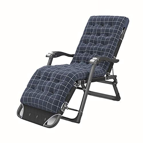 CGCSYZ Bequemer Garten-Relaxsessel, Einzel-Klappbett fürs Büro, Outdoor-Sessel für Garten, Terrasse, Balkon, mit 6 cm Matratze, trägt 200 kg, schwere Stühle ohne Belastung