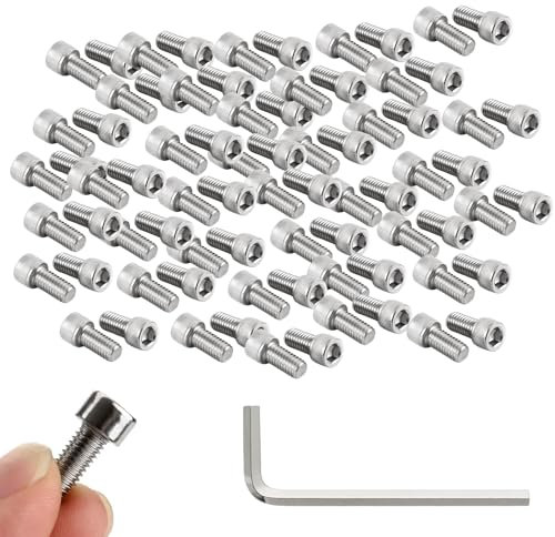 Tornillos Cilíndricos Con Hexágono Interior, 100 Piezas Tornillos De Culata Cilíndrica, Tornillos Allen Roscas Completas, M3 X 8 mm Tornillos Cabeza Cilíndrica, Tornillo Allen Acero Inoxidable