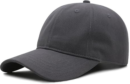 TAGVO XXL baseballkeps keps för stora, unisex huvud pigment justerbar basebollkeps bomull basebollkeps, GRÅ, XXL