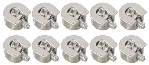 POPETPOP Connecteurs Pour Armoires En Alliage De Zinc Galvanoplastie Antirouille, Ferrures De Meubles Excentriques, Fixation Stable Pour Étagères Et Meubles, Lot De 10 Pièces, Usage Mobilier Et Bureau