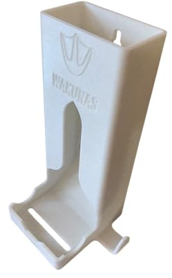 WAKUNAS Dispensador de pared para bolsas de perro (acabado mármol). Fabricado en PLA biodegradable con impresión 3D en España, compatible con rollos estándar