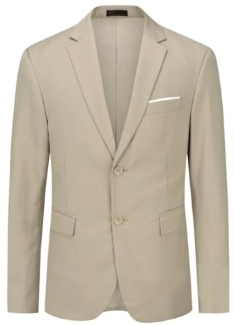 Allthemen Blazer Homme Elegant Veste De Costume 2 Boutons Smoking Jacket | Slim Fit,Aucune Ride,Épaulette,Couleur Uni,Avec poches,Veste Sportif Decontrancte,Col Cranté,Toutes Saisons,Mariage Affaires