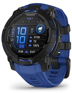 Garmin Instinct 3 45mm AMOLED – GPS-Multisport-Smartwatch, 1,2 AMOLED-Display, bis zu 18 Tage Akkulaufzeit, 80+ Sport-Apps, Health Coach, Multi-Satellitenempfang, LED-Taschenlampe, Notifications