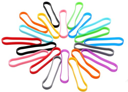 Mabor 30 anelli in gomma larghi in silicone, per ufficio, casa e per legare oggetti (7 x 0,5 cm)