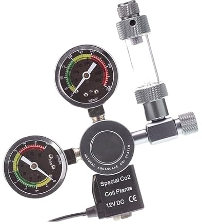 LAIOUSN Genaue CO2-Druckanalysatoren Doppelanzeige Schnittstellen Messgerät CO2-Regler für Aquarien Systeme und Forschungslabor Elektromagnetisches Doppelmessgerät