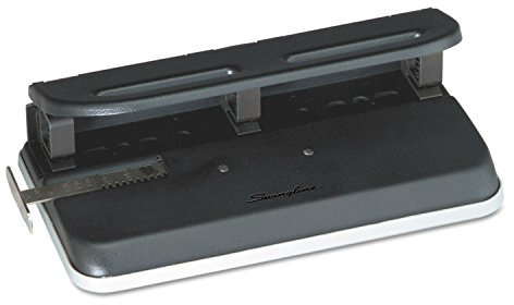 Swingline 2-7 Locher halb-verstellbar Heavy Duty Locher Easy Touch 24 Blatt Stanzkapazität schwarz (74150)
