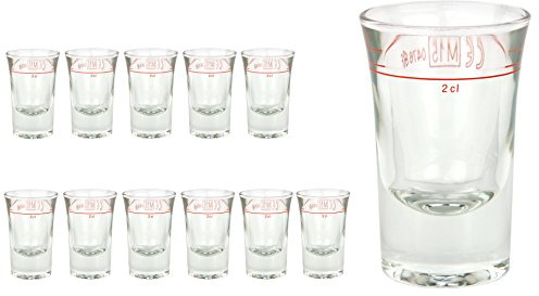 Van Well 24er Set Schnapsgläser DUBLINO – 2 cl geeicht, mit Füllstrich & Stempel, stapelbar, klar, hochwertiges Markenglas für Spirituosen, Shotgläser, Bar & Gastronomie