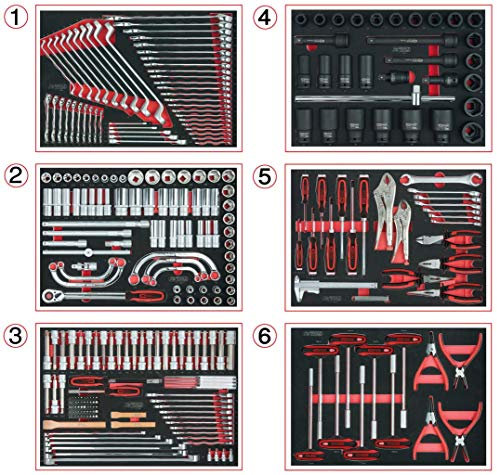 KS Tools Werkstattwagen-Einlagenpaket, 291-tlg, 4042146674505, farblos