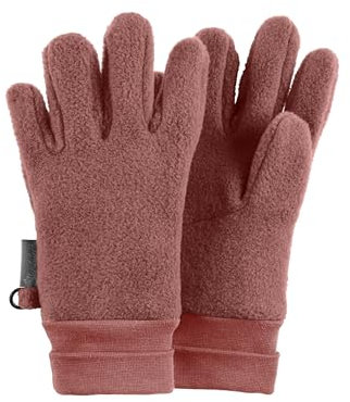 Sterntaler Fleece-Fingerhandschuhe mit elastischem Umschlag, Alter: 2 - 3 Jahre, Größe: 2, Hellrot melange