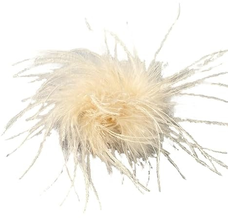 2 piezas broche de plumas para mujeres niñas, broche de pluma de avestruz natural, broche de plumas, alfileres para vestidos, accesorios para el cabello, tocado para bodas, fiestas y festivales, 1