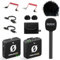 Rode Wireless ME Drahtlos-Mikrofon-Set + Interview GO Griff-Handadapter + keepdrum Fell-Windschutz BK