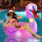 Popolic Large Bright White Swan Ring Float for Adults and Kids