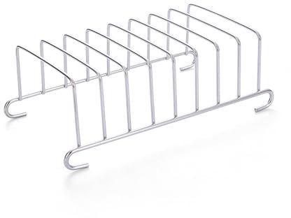 BRIOTA Toast Rack, Stainless Steel Toast Holder, 8 Slice Rectangle Air Fryer Wire Toast Racks, Air Fryer Accessories, Silver Bread Rack for Air Fryers, Press Cooker, Roasting Oven - 15.5 x 8.5cm