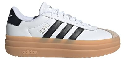 adidas Women's VL Court Bold Shoes, FTWR White/core Black/Wonder Beige, 3.5 UK