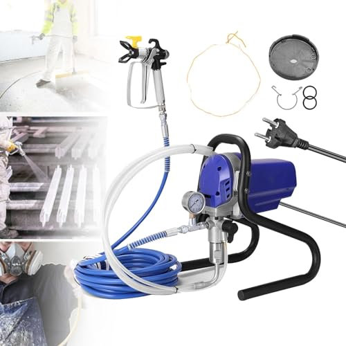 Cashwise Airless Parete Vernice spruzzatore 750W spruzzatore Elettrico Parete soffitto Pistola elettrica Kit Pressione Regolabile Spray Attrezzature per dispersione/Vernici al Lattice Grande Progetto