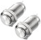 QUARKZMAN Interrupteur à Bouton-Poussoir en Métal à Verrouillage 10 mm de Diamètre de Montage 1No avec Voyant Led Argenté, Tête Haute, Lot de 2