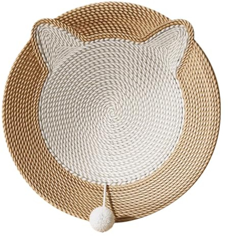 Tappetino per grattare per gatti, gratta e grattare per gatti | Tavola da grattare antiscivolo in sisal per gatti | Palla da gioco inclusa, tavola di riposo ed esercizio fisico per gatti per balcone