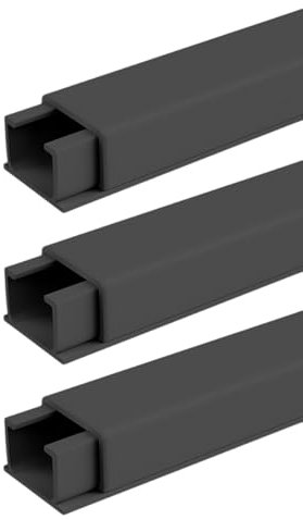 Cable Management, Trunking for Electric Cables,Trunking,Square Box Cable Trunking,Self-Adhesive Cable Hider,Desk Cable Management Solution,1M*3.(Black,15 * 10MM)