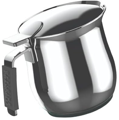 Caffettiera a Servire Tazze 6, Linea Dolcevita, 550 ml, Acciaio Inox 18/10, Manico Antiscotto, ad Induzione* (Base Ø85 mm, Verificare il diametro minimo del proprio fornello) - Officine Prandelli