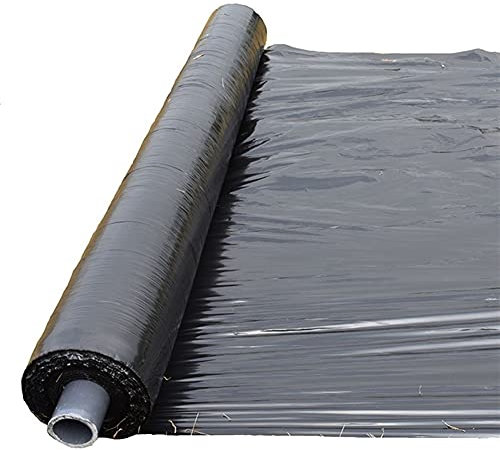 Plastfilm för växter Perforerad, Agricultural Black Mulch Film, Trädgård Marktäckande Film Ogräsbekämpningsfilm, Vegetabiliskt Växthus Plast PE-film Tjocklek: 0,008 mm, 1st(W*L 1.5m*200m)