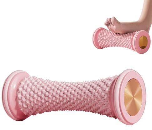 XFSRG Rouleau Massage Pied pour la Voûte Plantaire du Fascia Relaxer Masseurs Les Pieds Silicone, Rouleaux de Musculaire, Appareil des Réflexologie(Rose)