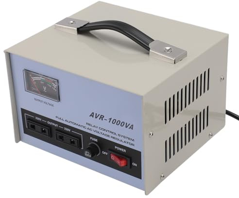 Generic Régulateur de Tension Sortie Stable 1 Sortie d'entrée 3 Sockets pour Plusieurs Périphériques ABSPOWER 1000W pour Les Appareils électroménagers (Plug de l'UE 160-250v)
